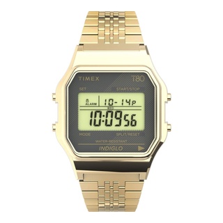 Timex T80 TW2U93500 GOLD นาฬิกา Unisex สายสแตนเลส หน้าปัด 34 มม.