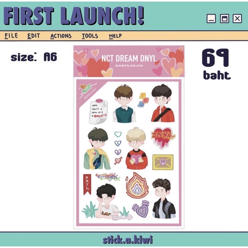 NCT DREAM DNYL 💭🛌 สติ๊กเกอร์ ภาพ ศิลปินเกาหลี K-Pop สติ๊กเกอร์ไดคัท NCT