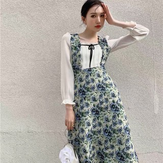 Maxi Dress เดรสยาวลายดอกสไตส์เกาหลี เดรสผู้หญิง #สินค้าเข้าใหม่💖