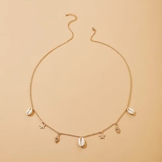สร้อยคาดเอว แต่งหอยและดาว ใส่ไปทะเล พร้อมส่ง