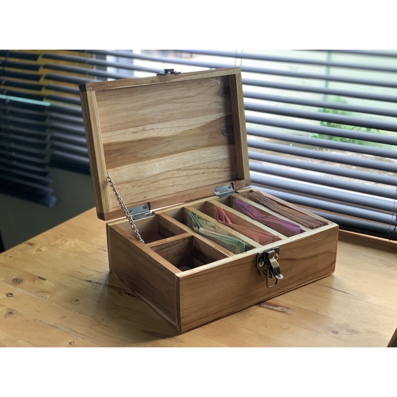 กล่องเก็บเงิน เรียกทองเก็บแล้วเฮง เก็บแล้วรวย แยกช่อง ล็อคได้ ใส่แม่กุญแจล็อคได้ พร้อมลุย❤️ - รูปที่ 5