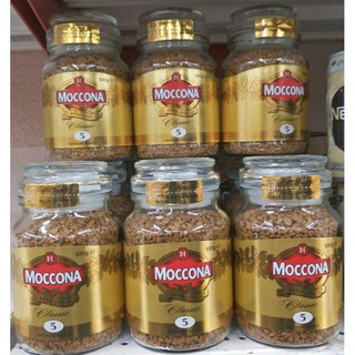 Moccona Classic Medium Roast มอคโคน่า คลาสสิค มีเดียม โรส กาแฟฟรีซดราย 100 กรัม 1 ขวด