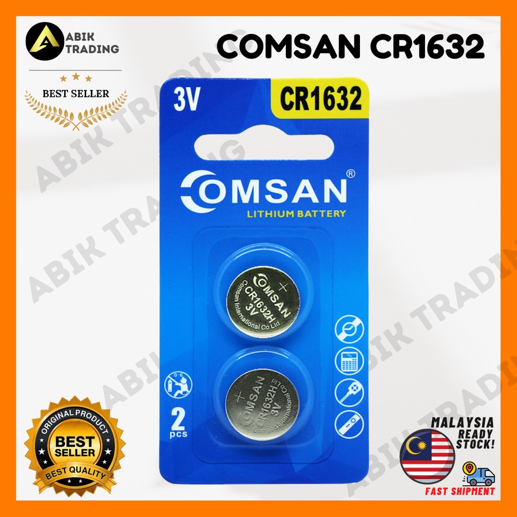 COMSAN CR1632H 3V การตรวจสอบความดันยางภายนอกแบตเตอรี่กําลังสูง CR1632 TPMS Bateri