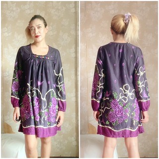 Mini dress แขนยาว อกแต่งกระดุม