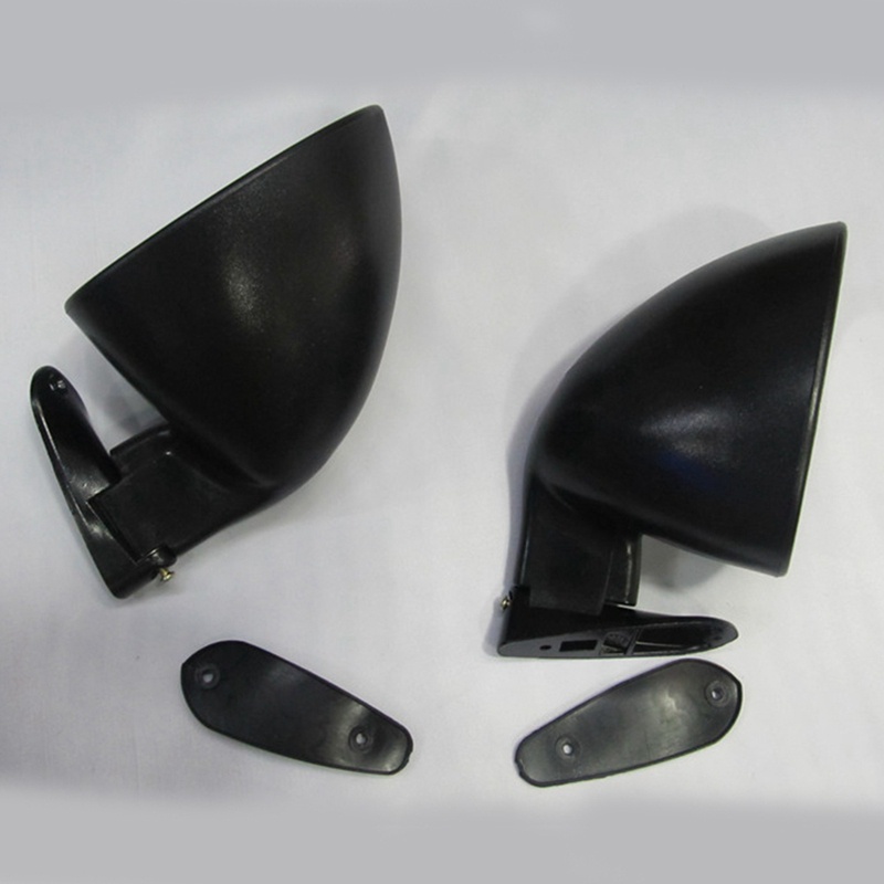 California Style Left & Right Car Classic Retro Door Wing Side Mirror Rearview Vintage Matte Universal Black - รูปที่ 7