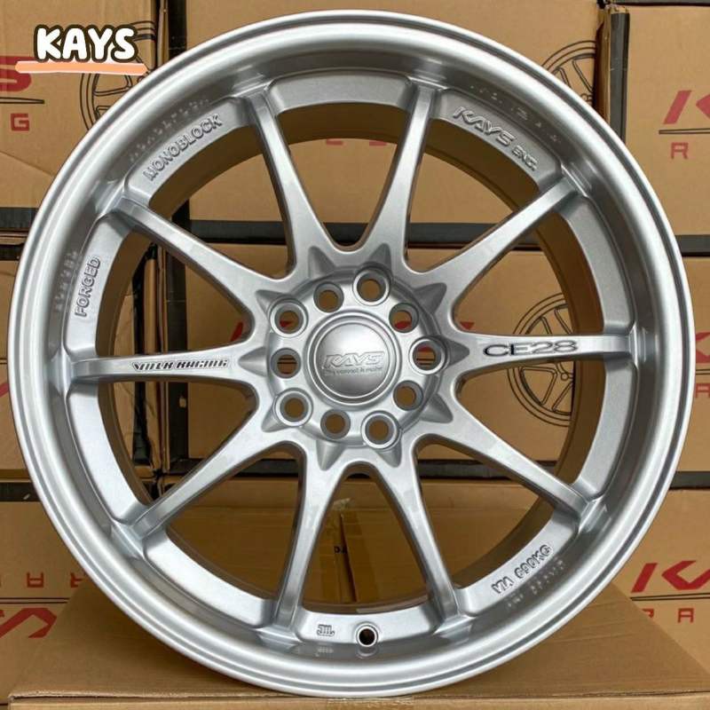 ล้อแม็กใหม่ CE28 สีบรอนช์เงิน - ขอบ17 งานKAYS ( 17 x 5รู100/114 ) - หน้ากว้าง 7.5