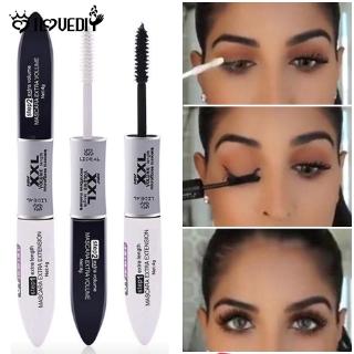 [DS] 2 IN 1 4D Silk Fiber Charm Mascara / Quick Dry Waterproof Volume Eyelash Extensions Makeup / Natural Soft Long Thick Curving Lengthening Eyelashes Mascara / Eye Cosmetic