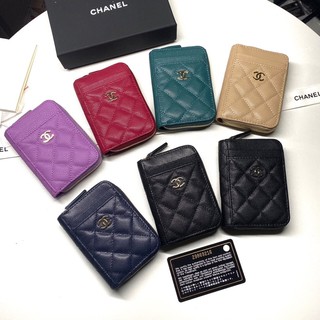 chanel card wallet กระเป๋าใส่นามบัตร การ์ด แบบซิป