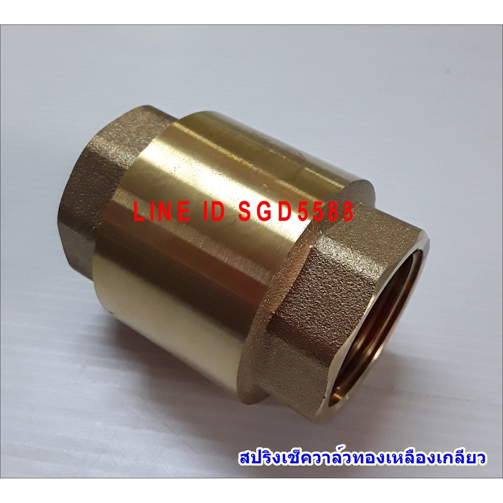 สปริงเช็ควาล์วทองเหลืองเกลียว (SPRING CHECK VALVE ) ลิ้นทองเหลือง