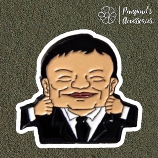 🇹🇭 พร้อมส่ง : เข็มกลัดลายนักธุรกิจชาวจีนแจ็ค หม่า | Jack Ma Chinese Business Man Enamel Brooch Pin.