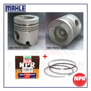 MAHLE ลูกสูบ+แหวน NPR สำหรับ HINO SS631 รุ่นเครื่อง EF750-L