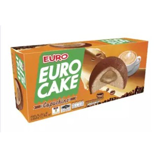 Euro Cake คาปูชิโน ยูโร่เค้ก พัฟเค้กสอดไส้ครีม 17 กรัม x 12 ซอง