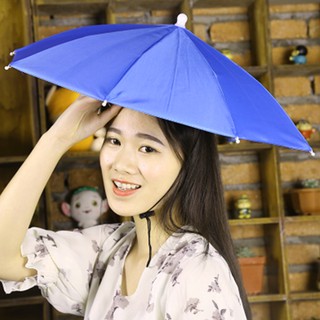 หมวกร่ม Umbrella Hat 15 นิ้ว (สีน้ำเงิน)