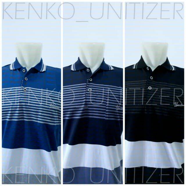 UNITITIZER T64 (XL) เสื้อโปโลลายทางสําหรับผู้ใหญ่สําหรับผู้ชายปกลายทาง