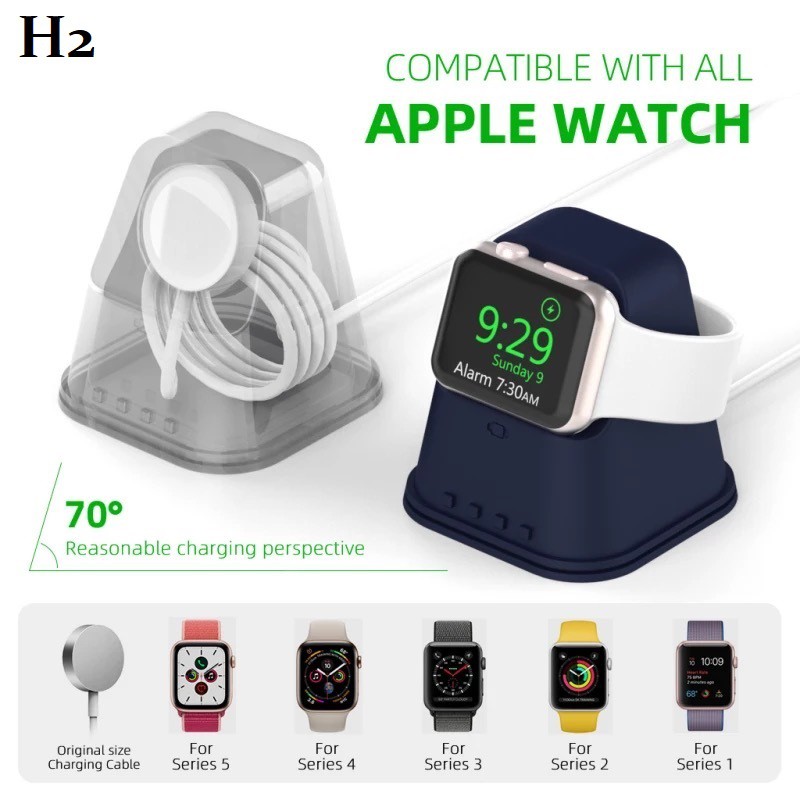 H2 Dock Stand สําหรับ iWatch Station Stand IWatch Charge อุปกรณ์เสริมแท่นชาร์จสําหรับนาฬิกา Series 7