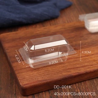 DEDEE(200ชิ้น)กล่องใสPET DD-001K กล่องใสซูชิ 1คำ กล่องเค๊กมินิ 1คำ