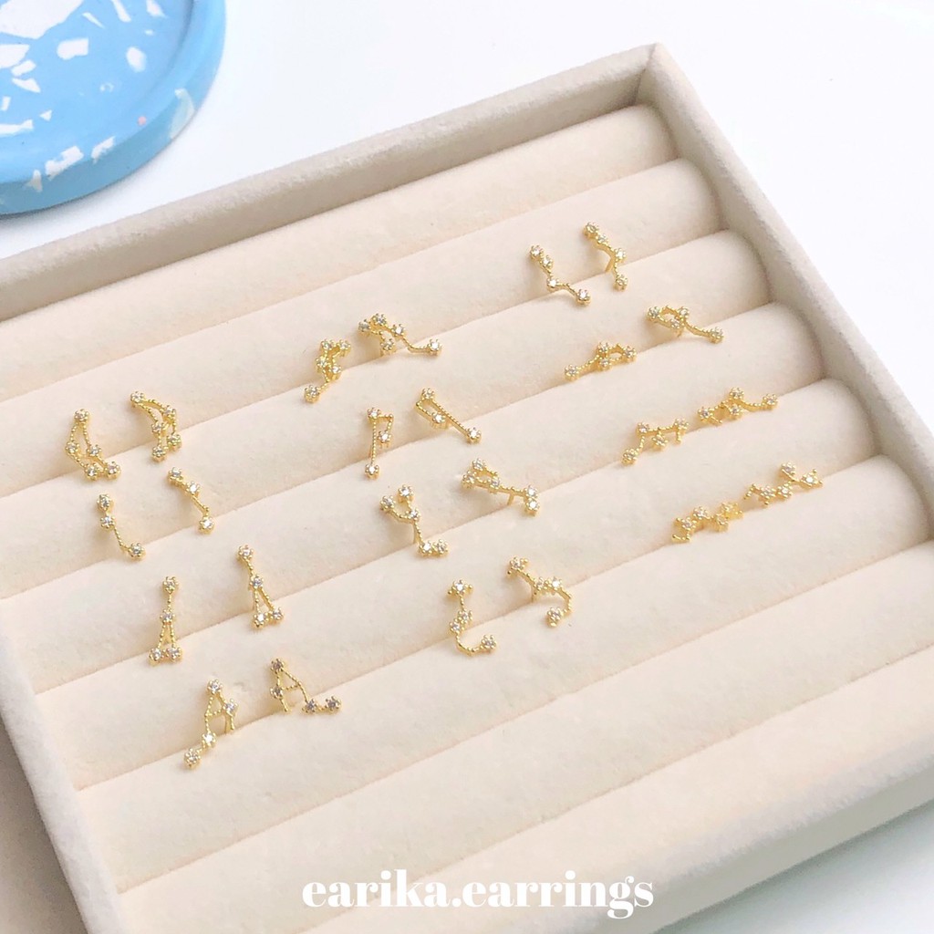 earika.earrings - zodiac piercing จิวหูเงินแท้ราศี เหมาะสำหรับคนแพ้ง่าย