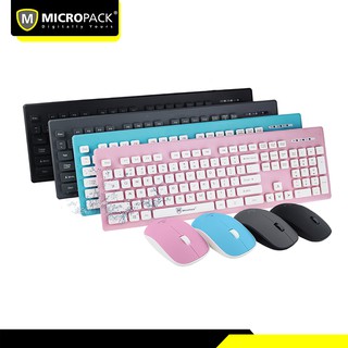 MicroPack KM-232W Keyboard &amp; Mouse Wireless Optical Ergonomic Spill Proof ไทย / ENG ประกันศูนย์ 1 ปี