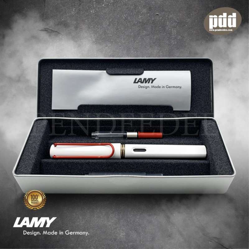 LAMY ปากกาหมึกซึม ลามี่ ซาฟารี เจแปนเซ็ท สีขาวคลิปแดง - LAMY SAFARI Fountain Pen Box Set Japan 30th 2010 Special Edition
