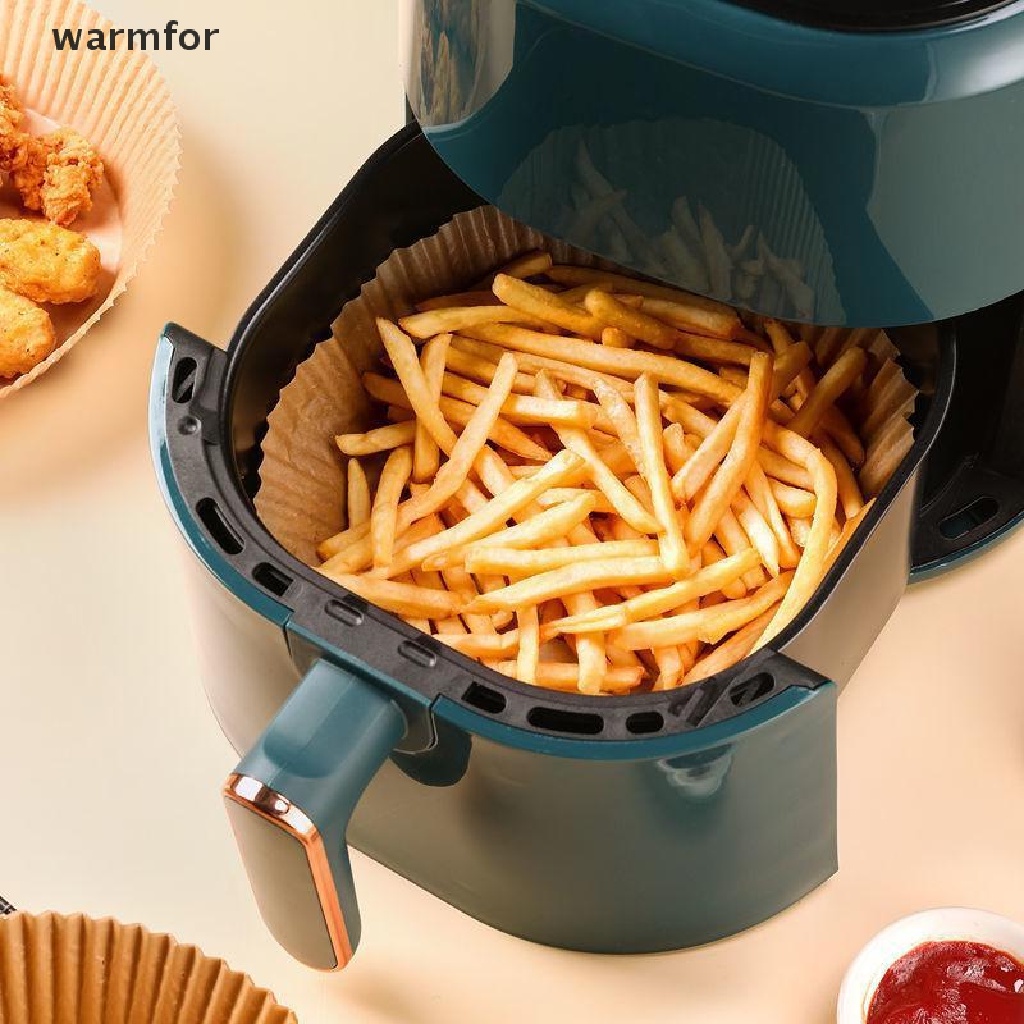 (warmfor) แผ่นกระดาษรองหม้อทอดไร้น้ํามัน กันน้ํามัน แบบใช้แล้วทิ้ง 25 ชิ้น