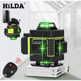 HILDA 16เส้น 4D ระดับเลเซอร์ Cross Line เลเซอร์ระดับเลเซอร์ Self-Leveling อเนกประสงค์ระดับเลเซอร์ Horizonแนวตั้งแนวตั้ง