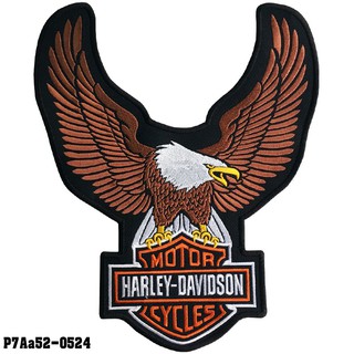 อาร์มติดเสื้อ นกอินทรีย์ อาร์มติดเสื้อ HARLEY DAVIDSON ลายนกอินทรีย์ ขนาดใหญ่ อาร์มฮาเล่ย์ลายนกอินทรีย์ ติดหลังเสื้อ