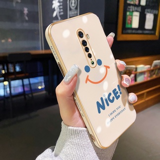 สําหรับ OPPO Reno 2 Reno2 F เคสชุบ ขอบด้านข้าง เคสซิลิโคน หน้าสวย ฝาครอบเต็มรูปแบบ กล้อง กันกระแทก เคสนิ่ม