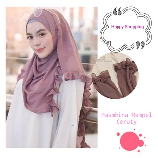 Cm 180x75 PASHMINA BABY DOLL RUFFLE PASHMINA เชือกเซอร์รูตี้รีมเมล ปาสมิน่า ซาบย่าน ครีม