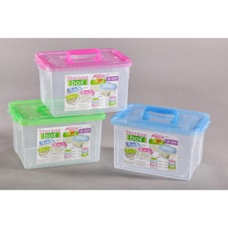 รุ่น PN3406/1 กล่องพลาสติก กล่องเหลี่ยมหูล็อค กล่อง กล่องเก็บของ ทรงสูง กล่องเอนกประสงค์ จำนวน 1 ใบ กล่องใส กล่องใส่ของ
