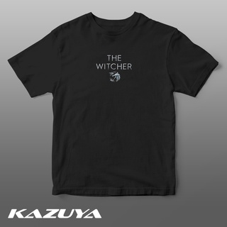 แขนสั้นcrew neckKazuya DV-0017 เสื้อยืด พิมพ์ลายโลโก้ The Witcher สําหรับผู้ชายS-XXXXL