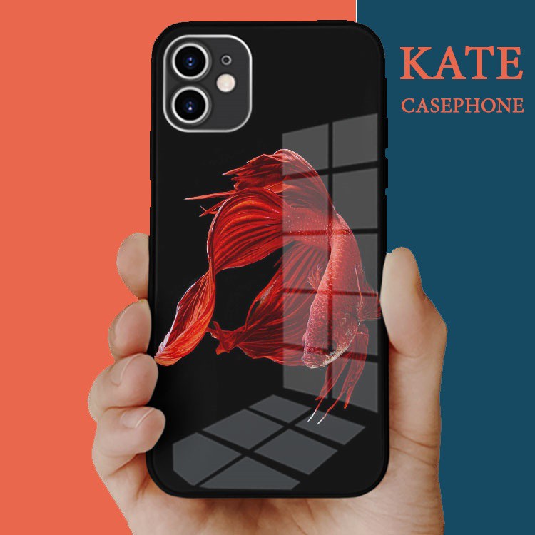 Thuong Luu ปลาคู่เคสโทรศัพท์,แฟชั่นสําหรับ Iphone 7/8Plus/X/Xs/Xs Max/11/11 Promax/12/12 Promax OK-B