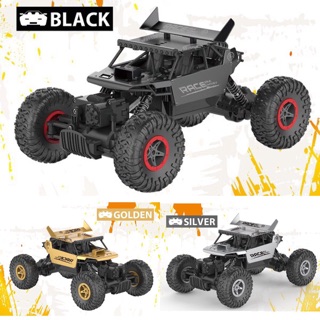 รถบังคับไต่หิน ชุดพิเศษแบตเตอรี่ 2 ก้อน MONSTER ROCK CRAWLER ตัวรถเป็นโลหะอัลลอย อัตราส่วน 1:18 สวยงาม มีสปอยเลอร์หลัง