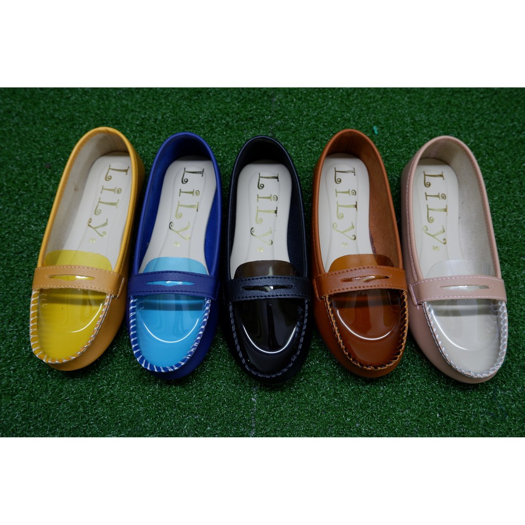 Size 3645 รองเท้าคัทชู พลาสติกใส Lily Shoes seuseu ThaiPick