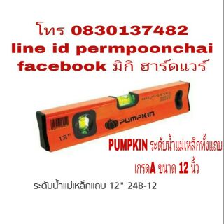 PUMPKIN ระดับน้ำแม่เหล็กทั้งแถบ 12 นิ้ว อย่างดี มีทุกขนาดไซร์