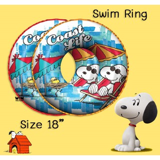 WIMPOOLFLOATS ห่วงยางแฟนซี ห่วงยางเด็กลาย Snoopy ขนาด 18 นิ้ว" ลายลิขสิทธิ์แท้