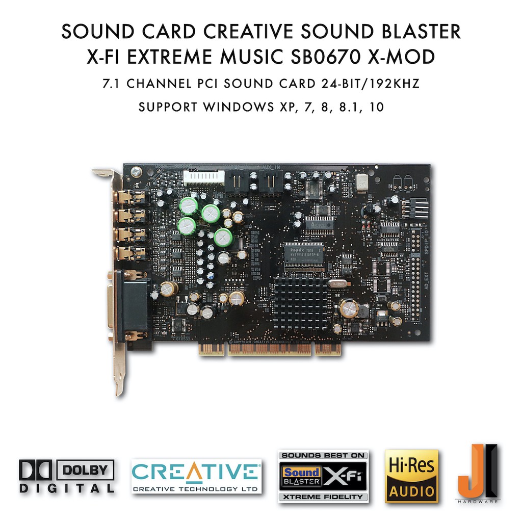 Sound Card Creative Sound Blaster X-Fi XtremeMusic SB0670 7.1 Channel (ใช้กับ slot PCI เท่านั้น) Gol
