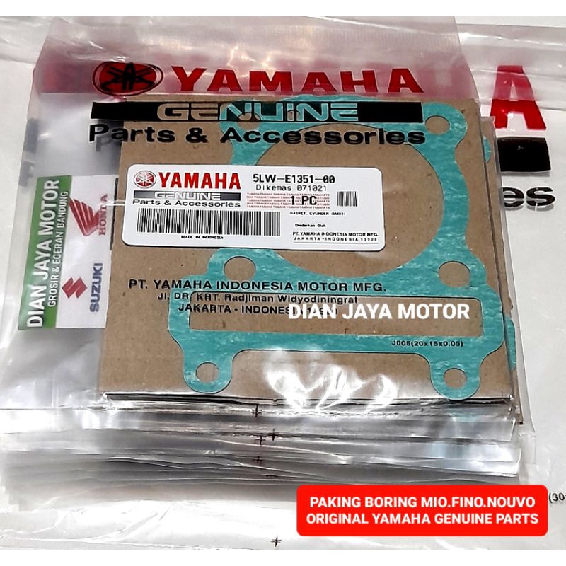 LOWER BORING GASKET CYLINDER GASKET 5LW-E1351-00 YAMAHA MIO.FINO.NOUVO.SOUL. ชิ้นส่วนของแท้ YGP TAMA