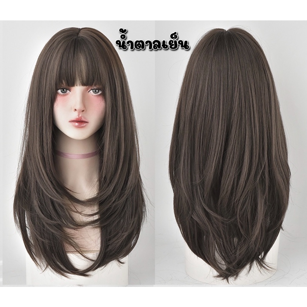 PLOYBERRY วิกผมแบบสวมทอเครื่อง มีเน็ท ขาตั้ง หวี รุ่น8292