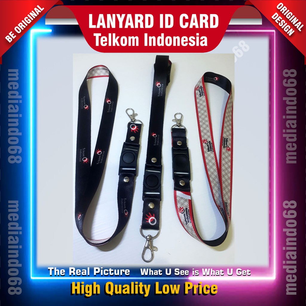 Telkom Indonesia Lanyard, ID, HP/Flashdisk Digital Printing (แพ็คเกจที่สมบูรณ์พิเศษ)