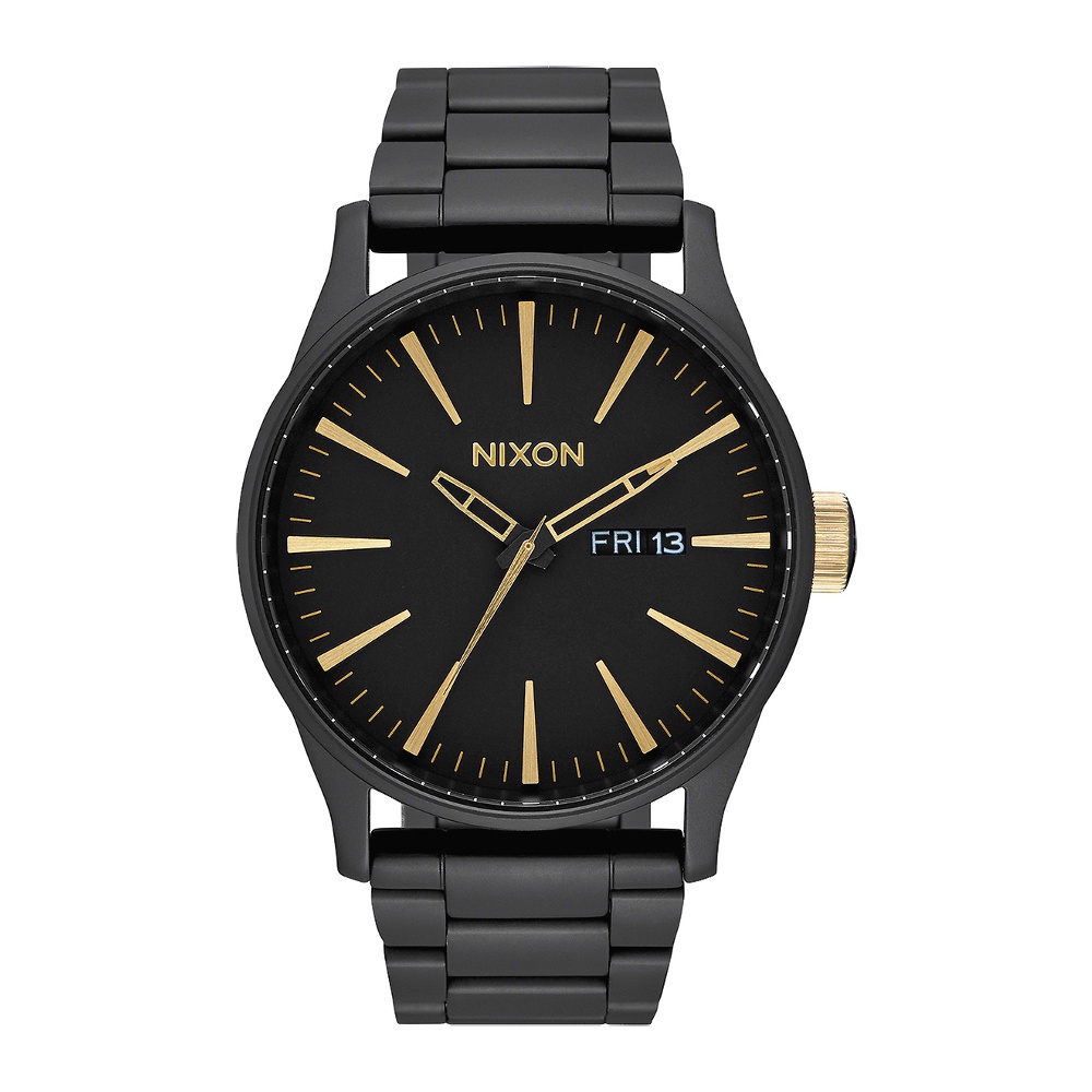 Nixon Sentry SS NXA3561041-00 นาฬิกาข้อมือผู้ชาย สี Matte Black / Gold