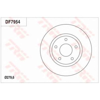 TRW จานดิสเบรค คู่หน้า TEANA J31,J32, SYLPHY, PULSAR  TEANA L33, SYLPHY 12- , PULSAR 13-, JUKE 14 DF7954