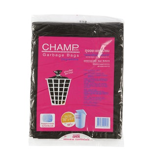 ถุงขยะ 36x45 นิ้ว สีดำ (แพ็ค10ใบ) CHAMPION Garbage Bags 36x45 inches Black (Pack of 10) CHAMPION