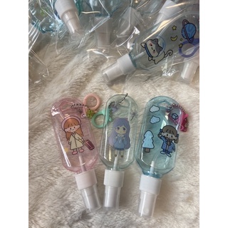 ขวดสเปรย์สีติดสติ๊กเกอร์+ก้ามปูทรงยาว50ml