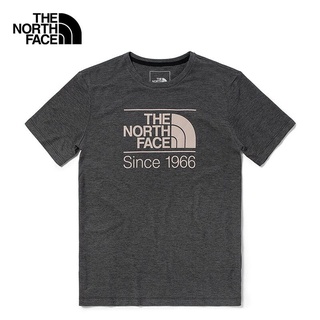 THE NORTH FACE W FOUNDATION GRAPHIC S/S - AP - TNF BLACK HEATHER เสื้อยืดแขนสั้นTEE