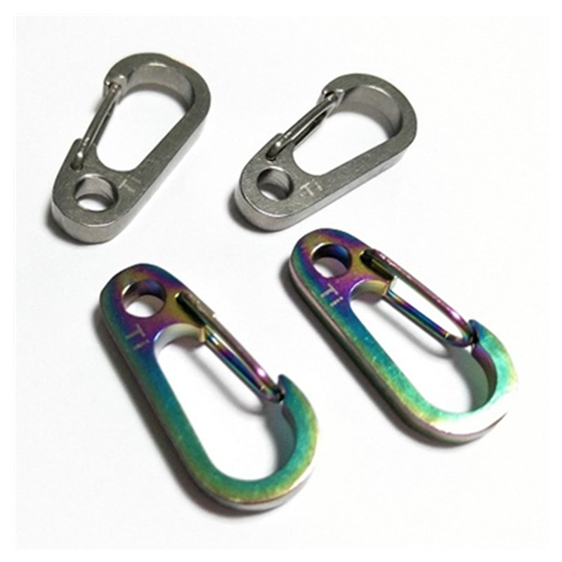 CNEDC Tactical Carabiner Outdoor Camping Hiking Tool Titanium TC4 Spring Alloy Snap Clip Hook Keycha