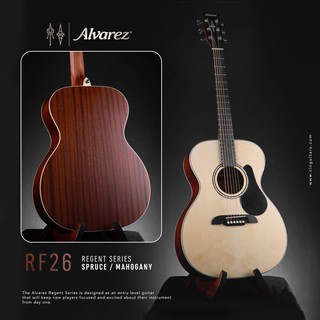 Alvarez RF26 กีตาร์โปร่งทรง OM รุ่นเริ่มต้น (Sitka Spruce / Mahogany) พร้อมกระเป๋า