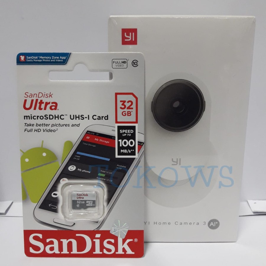 Yi home 3 กล้องวงจรปิด Wifi IP Camera Spy 1080p ฟรี 32GB