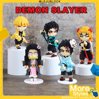 【LEJUBLOCK】บล็อกตัวต่อ demon slayer นาโนบล็อก ดาบพิฆาตอสูร ของเล่นเด็กตัวต่อ ทันจิโร่ ตัวต่อ ของขวัญแฟนอิโนะสุเกะ อเวนเจอร์ นารูโตะ naruto Tanjirou Nezuko Zenitsu Inosuke Shinobu Tengen Shinjurou figure toys gift One Piece nanoblock