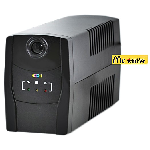 UPS(เครื่องสำรองไฟฟ้า) SYNDOME ECO II-1000VA/630W(ECO II-1K LED) - สินค้ารับประกัน 2 ปี