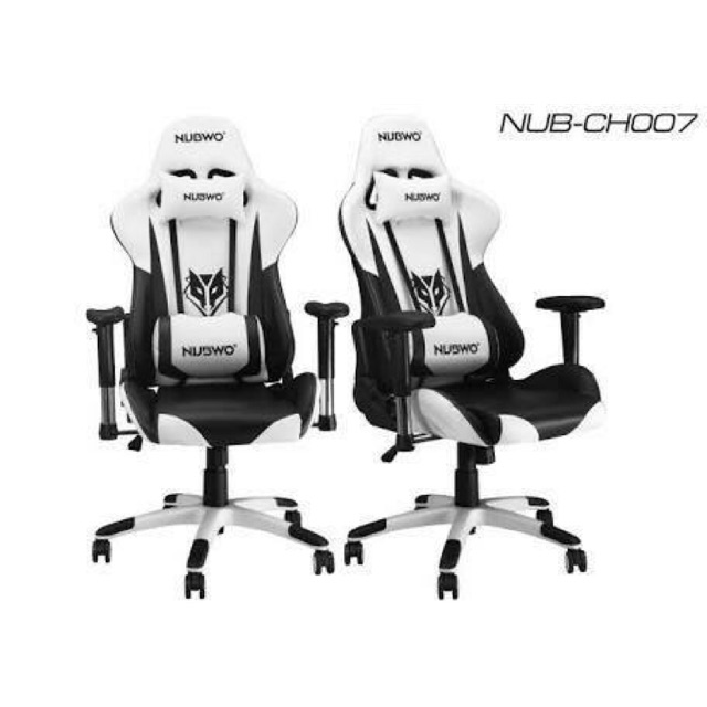 NUBWO CH-007 WHITE GAMING CHAIR เก้าอี้เกมมิ่ง เกมเมอร์ เล่นเกมส์
